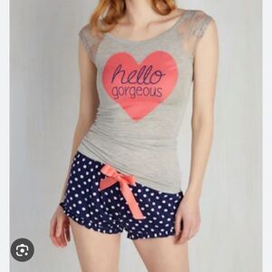 Modcloth Hello Gorgeous PJ Short Set